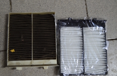 Салонный фильтр Сузуки СХ4 забит грязью